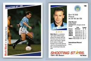 Mark Ward - Manchester City #148 Shooting Stars 1991-2 Merlin Trading Card