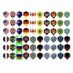 60X Dardos Vuelos Múltiples Estilos PET Dardos Hojas de Pluma Dardos Juegos de Dardos - Imagen 1 de 12
