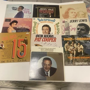 Lot of 10 Signed Vinals, Jerry Vally, Jerry Lewis, Bob McGarth, Paul Anka - Picture 1 of 12
