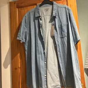 Short Sleeved Denim Shirt 3XL BNWT - Picture 1 of 5
