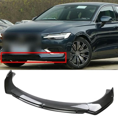 For Volvo S40 S60 S70 S80 Carbon Fiber Look Front Bumper Lip Spoiler Splitter US Foto 1 de 4