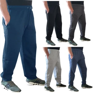 Mens New Fleece Tracksuit Jogging Bottoms Joggers Gym Track Trousers Pants - Picture 1 of 4