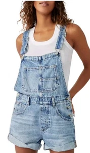 Free People We The Free Ziggy Denim Shortalls Light Wash Damen XL - Bild 1 von 9