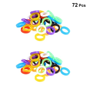72 Pcs Schlüsselmarkierung Schlüsselkennungen Schlüsselbund Tastenabdeckungen - Bild 1 von 11