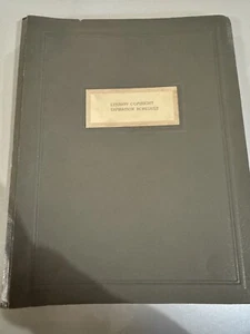 ORIGINAL Studio Literary Copyright Expiration Schedule Binder 1971 - Hollywood - Picture 1 of 5