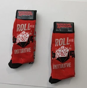 HYP Dungeons & Dragons crew Socks Size 6 - 12 / 2 pair pack / 2 packs - Picture 1 of 3