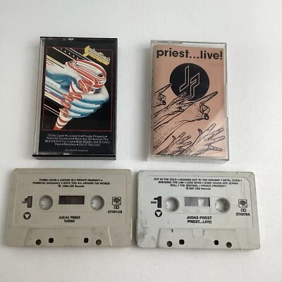 Judas Priest Live Turbo Cassette Tapes Lot Heavy Metal Love Bites Vintage 1987 - Image 1 of 4