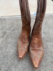 Tony Lama Women's Western  1342L Brown Leather Cowboy Boots US 10 C  USA made