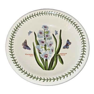 Vintage Portmeirion Botanic Garden Soup Salad Bowl Hyacinth Butterflies 8 1/2" - Image 1 of 4