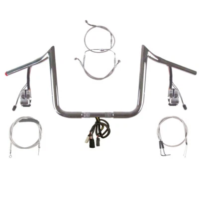 1 1 1/4 дюйма хром 13 дюймов PrimeApe предварительно проводной комплект 1998-2006 Harley Road Glide с круизом - Изображение 1 из 2