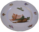 Antique 19thC French Porcelain Vegetable Scene Plate Porzellan Teller France