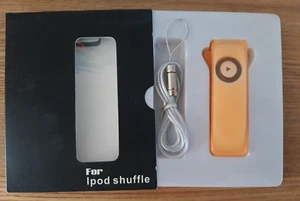 For the ipod shuffle Orange gel soft cover skin case with neck cord New (D1) - Picture 1 of 3