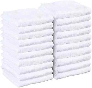 Towels 100% Cotton Towel Pack Of 12 White Hand Towel in 16x27 inches. - Picture 1 of 1