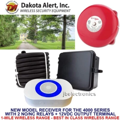 DAKOTA ALERT DCRH-4K PLUS / DCRH-4000 PLUS RUBBER HOSE DRIVEWAY ALARM + BELL - Image 1 of 4