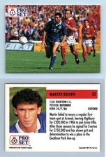 Martin Keown - Everton #32 English League 1991-92  Pro Set Trading Card