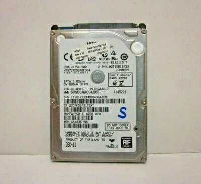 Disco Duro Volte Difettoso Hitachi 7K750-500 P/N: 0J18811 MLC: DA4217 DEC-11 - Immagine 1 di 2