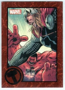 MARVEL 2014 MARVEL UNIVERSE GREATEST BATTLES EXPANSION RED PARALLEL 99 THOR - Picture 1 of 2