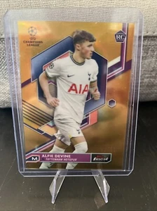 2021-22 Topps Finest Champions League Alfie Devine RC TRUE GOLD! #3/50 - Picture 1 of 3