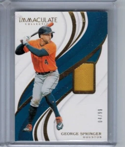 Camiseta deportiva Panini Immaculate Collection George Springer Patch 2019 #'ed 04/99 # - Imagen 1 de 1