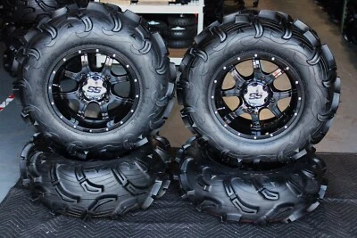 POLARIS SPORTSMAN 850 28" MAXXIS ZILLA ATV TIRE & 14" COBRA BLK WHEEL KIT POL1CA - Image 1 of 4