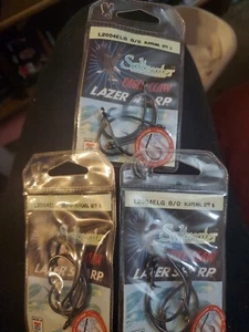3- Eagle Claw Saltwater Lazer Sharp 8/0 L2004ELG Hooks Qty 15 - Picture 1 of 2