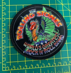 ROLLING STONES DRAGON CIRCLE LOGO SEW OR IRON ON PATCH OFFICIALLY LICENSED - Picture 1 of 7