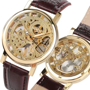 WINNER Scheletro Orologio da Polso Meccanico Uomo Carica Manuale Orologi Regali Natale - Foto 1 di 16