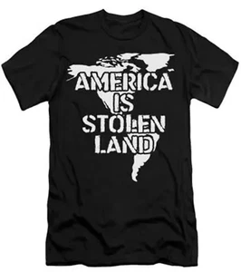 America is stolen land T shirt tee Protest Native - Picture 1 of 1