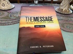 Message Bible-MS-Large Print Numbered: By Eugene H Peterson - Picture 1 of 7