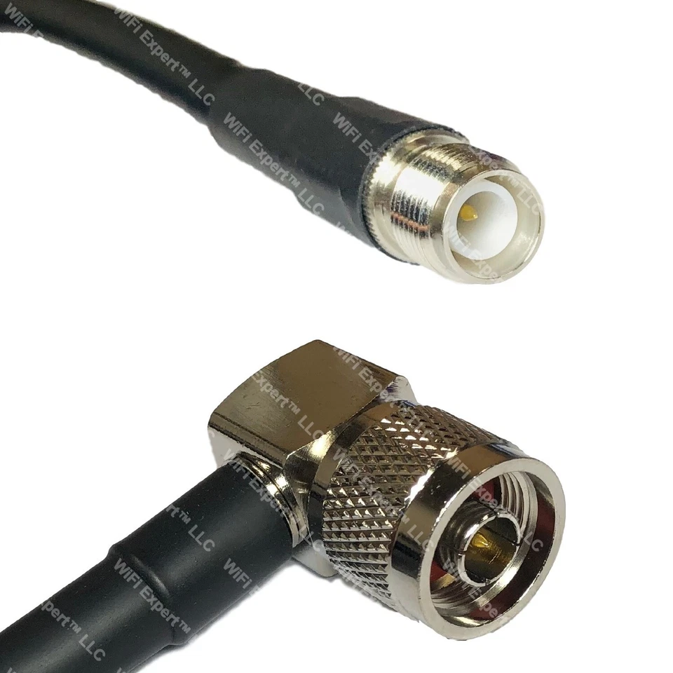 RFC400UF RP-TNC FEMALE to N MALE ANGLE Coaxial RF Cable USA-Ship Lot - Image 1 of 1