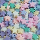 100pcs Pastel Star Acrylic Bubblegum Beads, 10mm - B55815