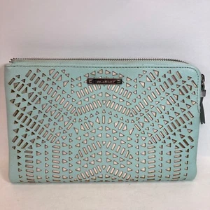 Stella & Dot Clutch Hello Gorgeous Laser Cut FLAWS Zipper Pouch Mirror as is - Picture 1 of 9