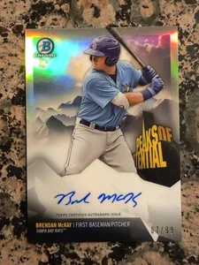 2018 Bowman Chrome Peaks of Potential Autograph /99 Brendan McKay Rookie Auto - Picture 1 of 2