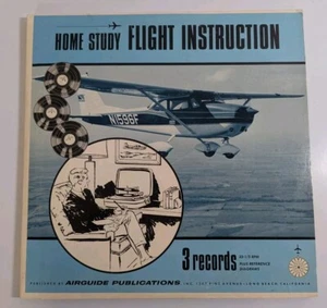 1958 Home Study Flight Instruction 3 LP Set 1958 Airguide Publications Record - Picture 1 of 19