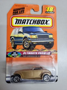 1998 Matchbox #18 Cool Concepts Plymouth Prowler Gold NOC - Picture 1 of 2