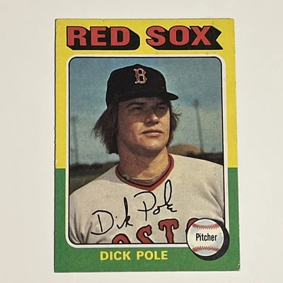 1975 Topps Dick Pole Richard Henry #513 Boston Red Sox - Image 1 of 4