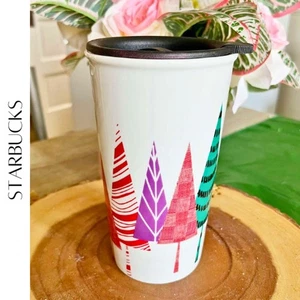 Vaso de café de viaje de cerámica de invierno Starbucks de 11 oz, ¡nuevo sin etiquetas! - Imagen 1 de 6