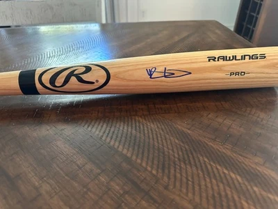 Riley Greene Autographed Blonde Rawlings Bat - Image 1 of 4