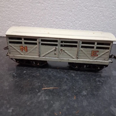 Vintage Hornby O Gauge No2 Cattle Wagon With Opening Doors. GC REF TYD4 - Image 1 of 4