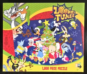 Warner Brothers Looney Tunes Christmas Themed 1,000 Piece Puzzle, New Sealed - Picture 1 of 7
