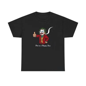 Put On A Happy Face Joker Graphic T Shirt Unisex Heavy Cotton Tee - Picture 1 of 5