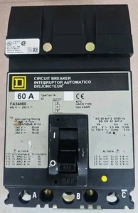 Square D FA34060 60Amp, 3Pole I line Breaker Chipped - Picture 1 of 4
