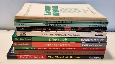 Lot of 10 Chess Opening Paperbacks Sicilian French English and others Excellent - Image 1 of 4