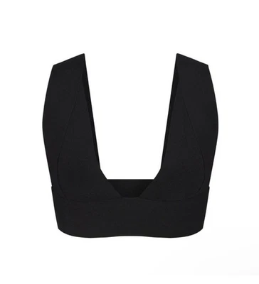 Top de bikini tejido SKIMS natación ónix negro SW-PLG-0163 talla XL  Foto 1 de 4