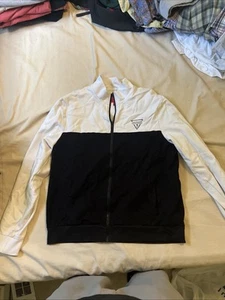 GUESS USA Gray Full Zip Up Sweatshirt Jacket Shirt Mens Large - EUC Pockets - Picture 1 of 4