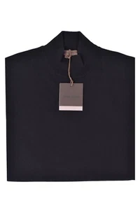 STILE LATINO Rollkragen Pullover EU 52 US 42 M/L 100% Wolle Schwarz Slim Fit - Bild 1 von 4