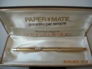 RARA PENNA STILOGRAFICA PAPERMATE GOLD EXECUTIVE ANNI '80 - Picture 1 of 1