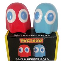 Pacman Ghost Salt & Pepper Shaker Set Red & Blue Retro Home Gamer Birthday Gift