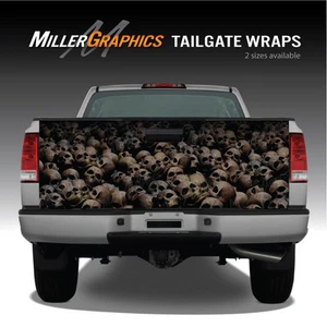 Pile of Skulls Aged Truck Tailgate Vinyl Graphic Decal Wrap - Picture 1 of 1