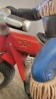 Vintage Atlantic Mold Company Ceramic Boy on Motorcycle Red and Blue 1974